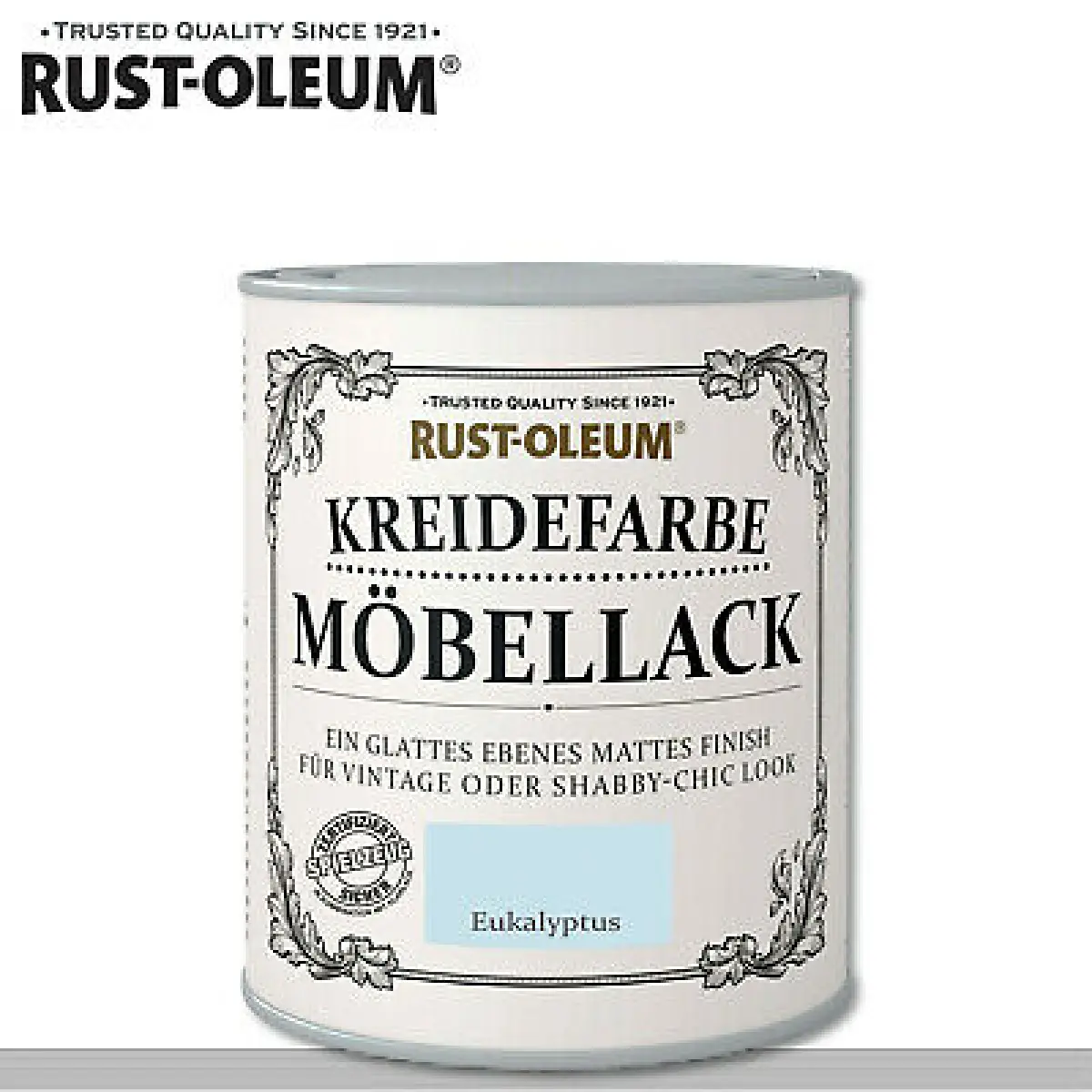 Vopsea pentru mobila Rust-Oleum cu aspect calcaros Ou De Rata – Eukalyptus 125 ml