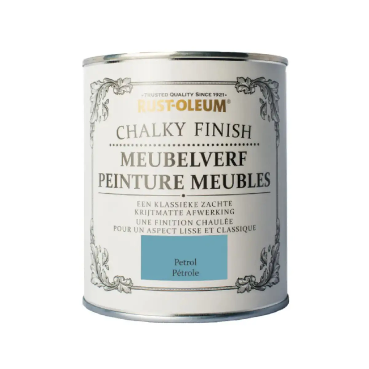 Vopsea pentru mobila Rust-Oleum cu aspect calcaros Albastru – Petrol 125 ml
